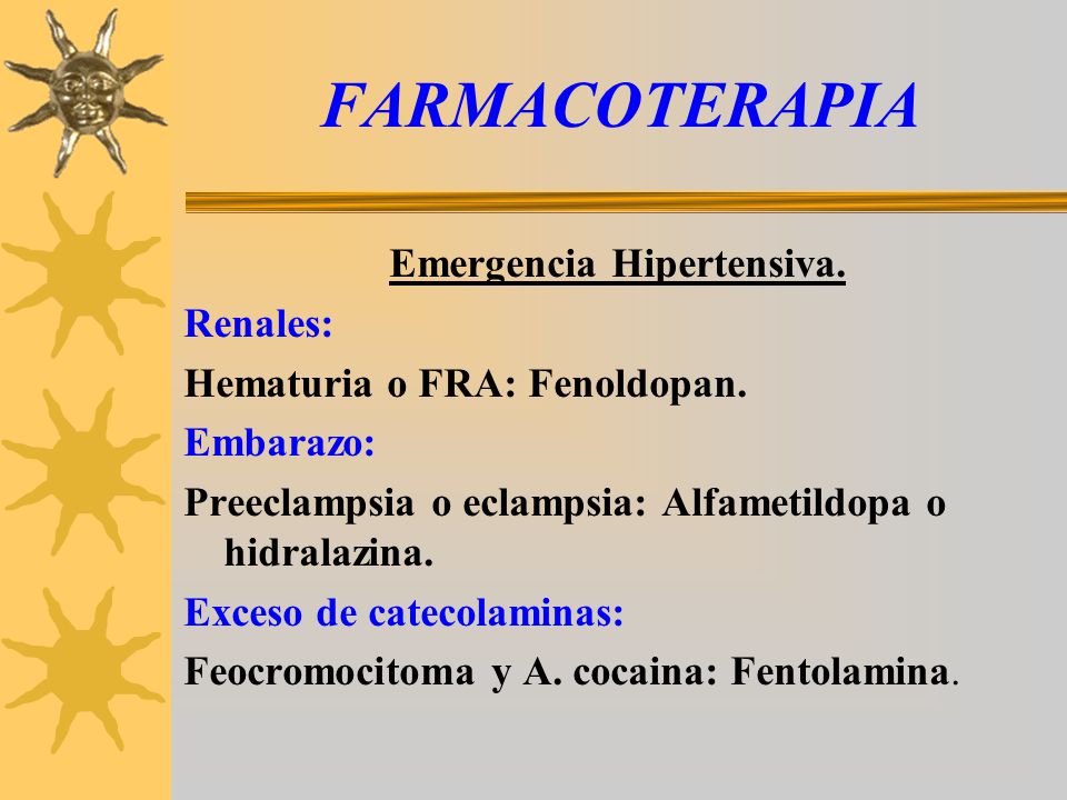 Urgencia hipertensiva hidralazina